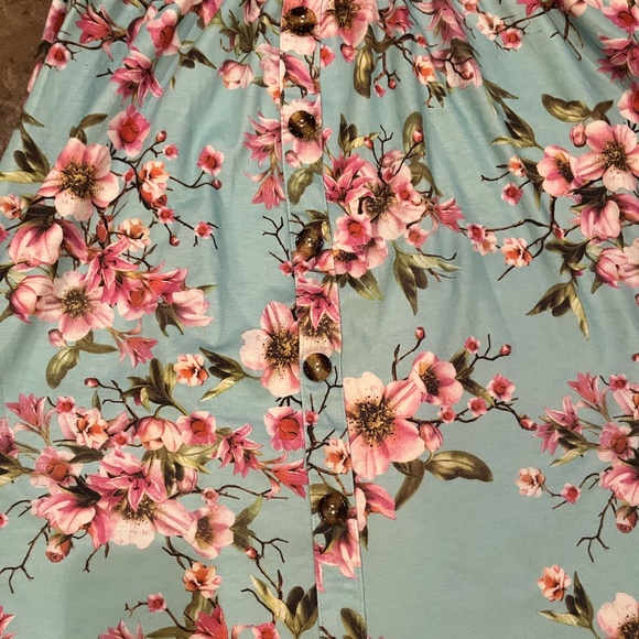 Floral Lightblue Dress - Picture 2 of 4